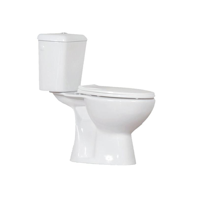 YS22221S Toaletă ceramică cu design retro, din 2 piese, toaletă cu sifon P-sifon cuplată;