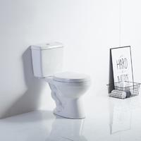 YS22235 Toaletă ceramică din 2 piese, toaletă sifonică S-sifon cuplată;