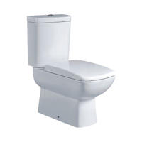 YS22240S Toaletă ceramică cu design retro din 2 piese, toaletă cu sifon cu sifon în P cuplată;