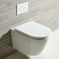 YS22268H Toaletă din ceramică suspendată, Toaletă montată pe perete fără margine, cu spălare;
