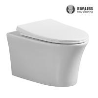 YS22283H Toaletă suspendată din ceramică, Toaletă montată pe perete fără margine, cu spălare;
