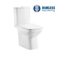 YS22295 Toaletă ceramică fără margine din 2 piese, toaletă cu capcană P;