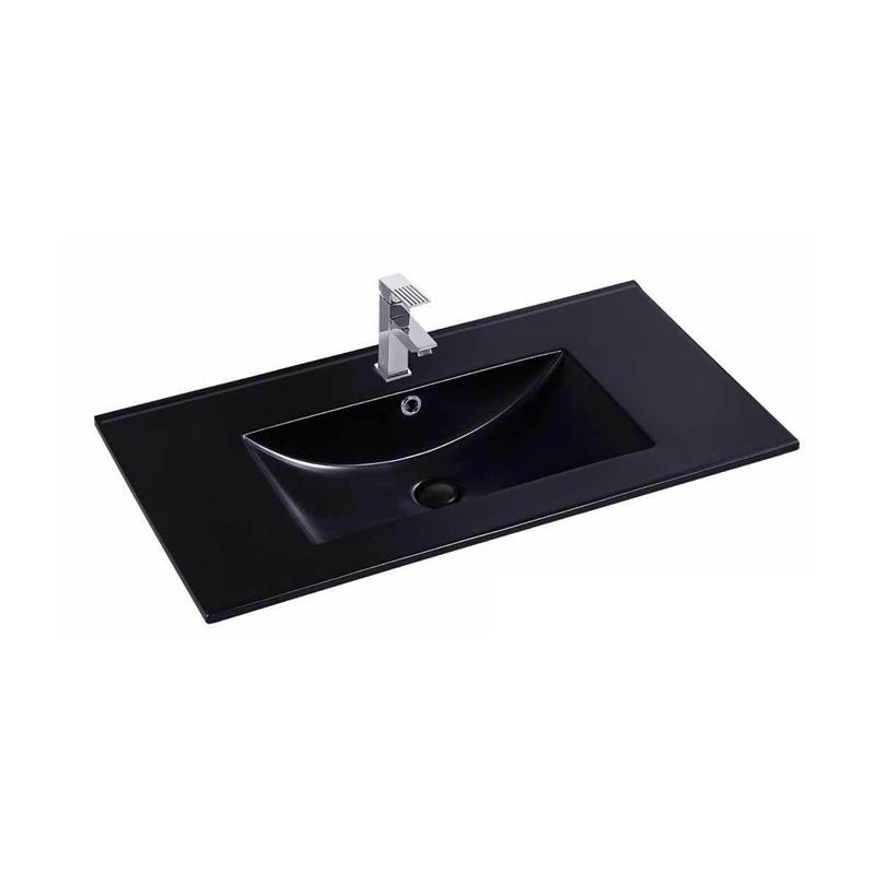YS27286B-80 Chiuvetă dulap ceramică smălțuită negru mat, chiuvetă, chiuvetă pentru toaletă;
