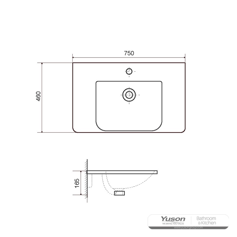 YS27307-75 Chiuvetă din ceramică, chiuvetă, chiuvetă pentru toaletă;