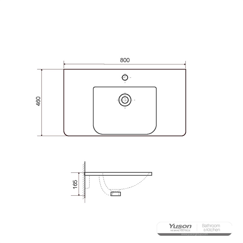 YS27307-80 Chiuvetă din ceramică, chiuvetă, chiuvetă pentru toaletă;