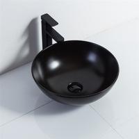 YS28401-MB Chiuvetă deasupra blatului ceramică neagră mată, chiuvetă artistică, chiuvetă ceramică;