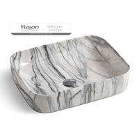 YS28434-MA1 Lavoar din ceramică din serie Stone deasupra blatului, chiuvetă artistică, chiuvetă ceramică;