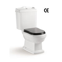 YS22209S Toaletă ceramică cu design retro, din 2 piese, toaletă cu sifon P-sifon cuplată;