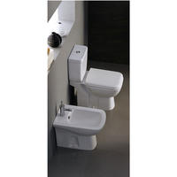 YS22212S Toaletă ceramică din 2 piese cu design retro, toaletă cu sifon cu sifon în P cuplată;