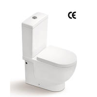 YS22214S Toaletă ceramică cu design retro, din 2 piese, toaletă cu sifon P-sifon cuplată;