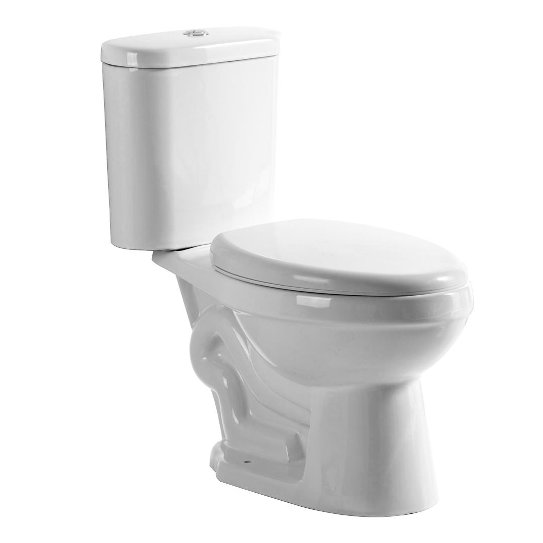 YS22236 Toaletă ceramică din 2 piese, toaletă sifonică S-sifon cuplată;