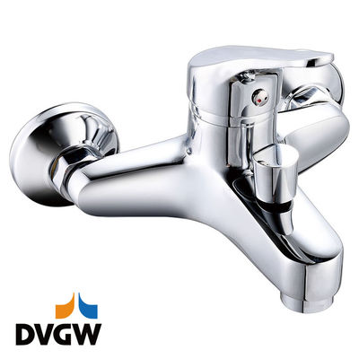 4135-10 certificat DVGW, robinet din alamă baterie monocomandă apă caldă/rece montată pe perete pentru cadă