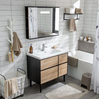YS54115-M1 mobilier de baie, dulap cu oglindă, chiuvetă de baie
