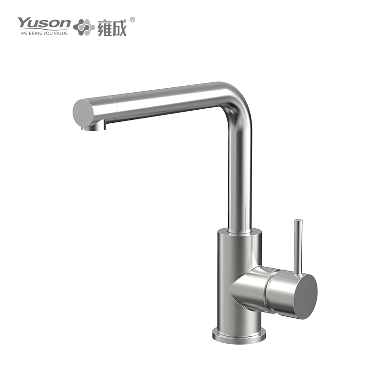 3161-52 Robinet inox 316L Robinet pentru chiuveta de bucatarie cu o singura maneta montat pe punte