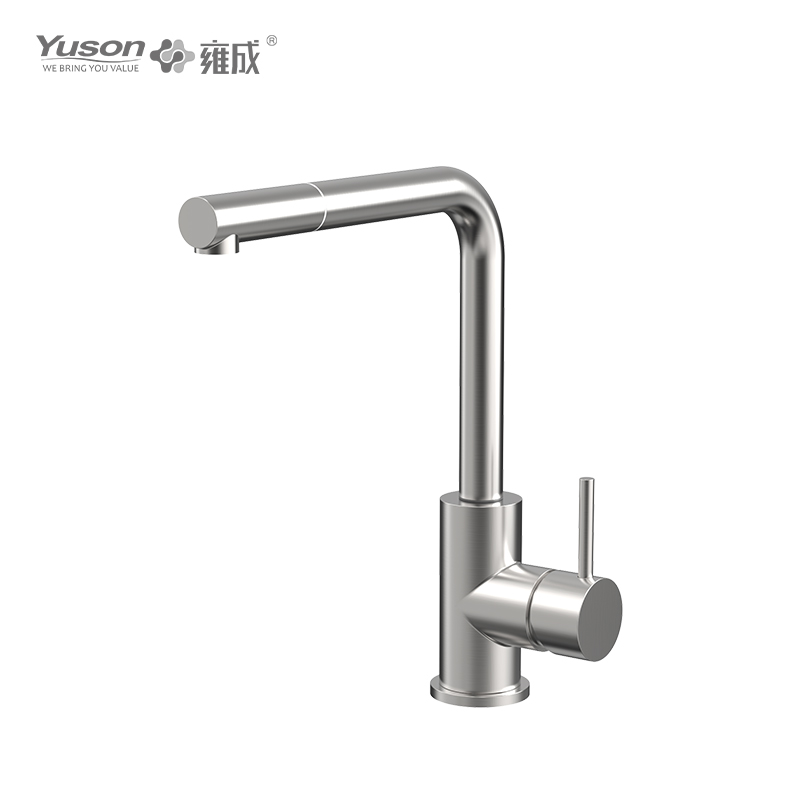 3161-53 Robinet inox 316L Robinet pentru chiuveta de bucatarie cu o singura maneta montat pe punte