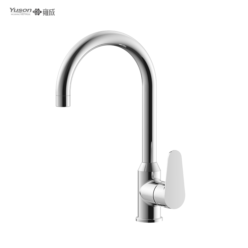 3177-50 Robinet din alama robinet pentru chiuveta de bucatarie cu o singura maneta montat pe punte cu apa calda/rece