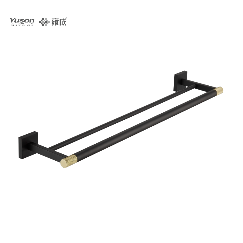 12324D Accesorii elegante pentru baie, Bare pentru prosoape cu 2 poli, Suport pentru prosoape 24”, Suport pentru prosoape din zinc/alama/SUS, montat pe perete (Seria 12300)