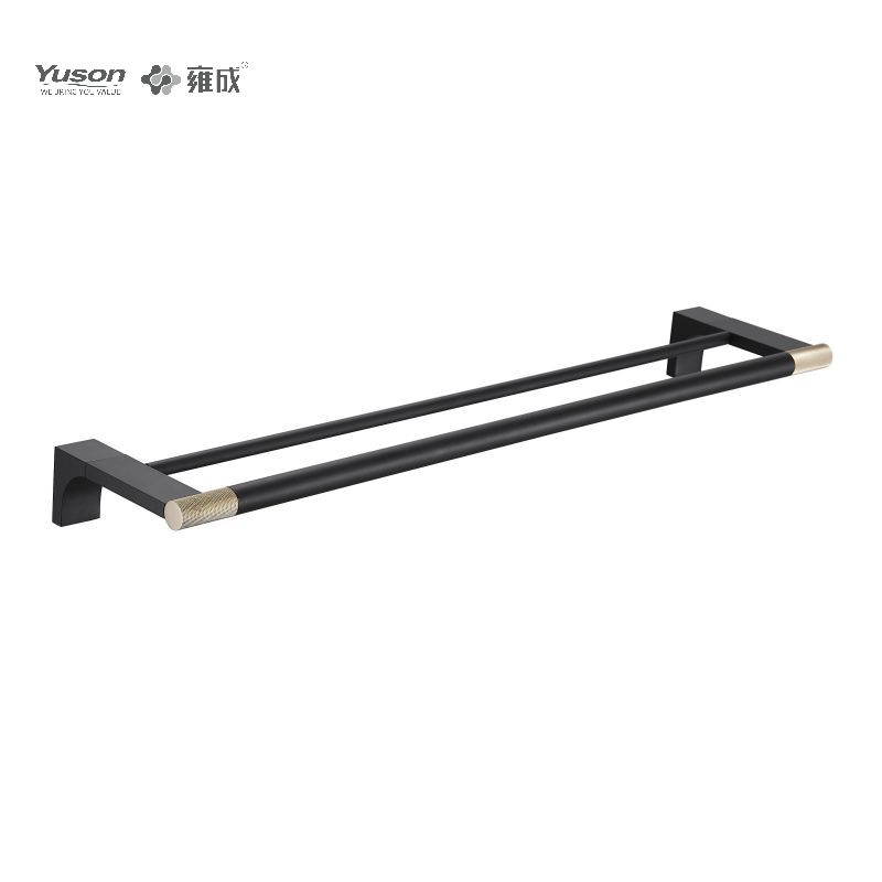 12424D Accesorii pentru baie elegantă, Bare pentru prosoape cu 2 poli, Suport pentru prosoape 24”, Suport pentru prosoape din zinc/alama/SUS, montat pe perete (Seria 12400)