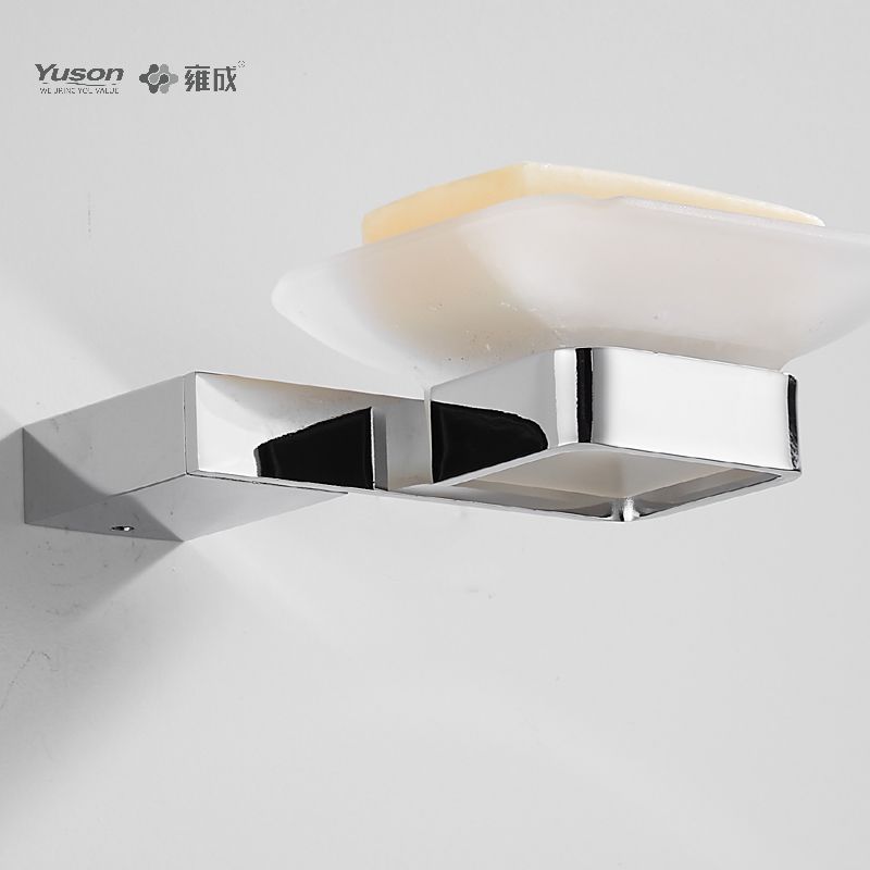 15085 Accesorii elegante pentru baie, vase de săpun, cu vas de sticlă, suport pentru săpun din zinc/alama/SUS, montat pe perete (Seria 15000)