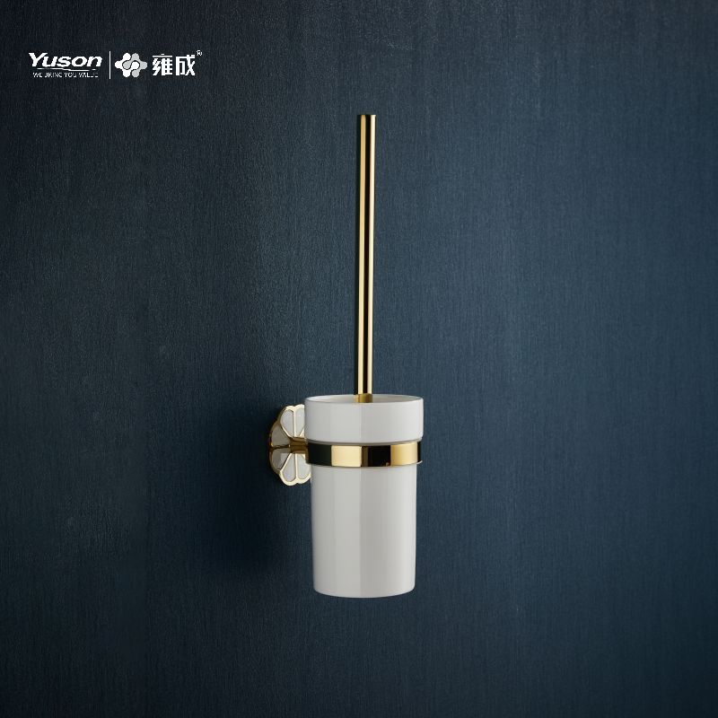21090 Accesorii elegante pentru baie, perie de toaletă cu cană din sticlă mată/călită, perie de toaletă din zinc/alama/SUS, montată pe perete (Seria 21000)