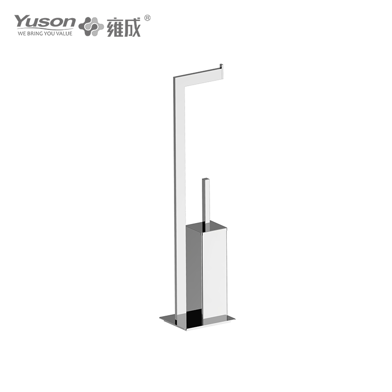 27190A Accesorii elegante pentru baie, perie de toaletă cu cană din sticlă mată/călită, perie de toaletă din zinc/alama/SUS, montată pe perete (Seria 27100)