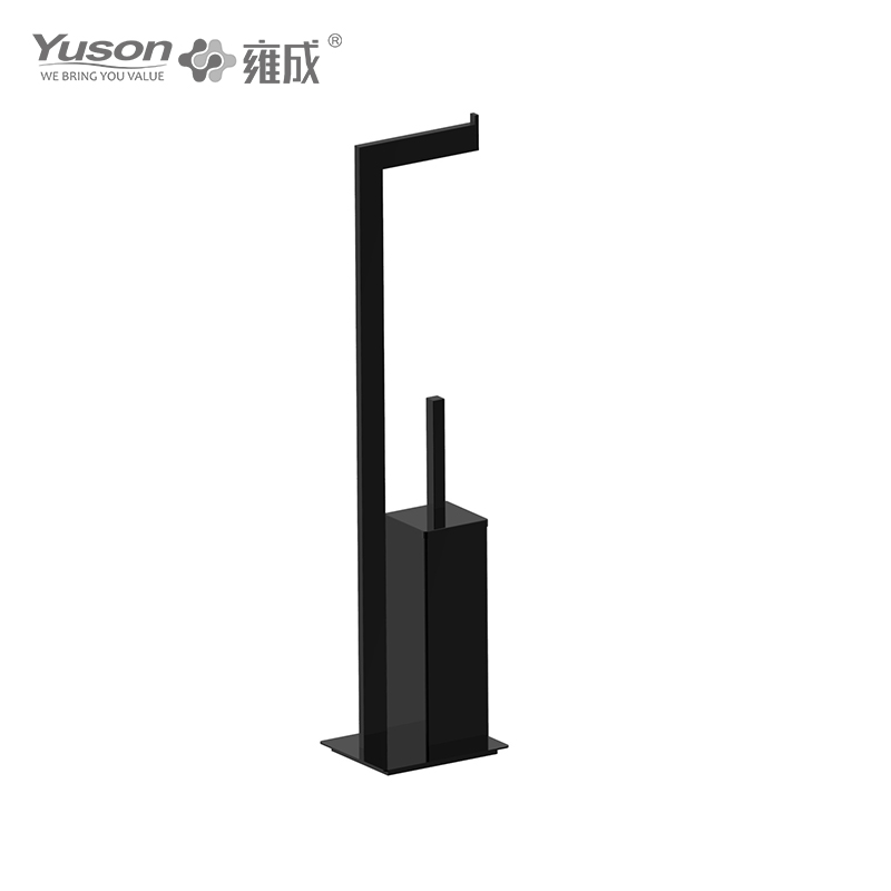 27190A Accesorii elegante pentru baie, perie de toaletă cu cană din sticlă mată/călită, perie de toaletă din zinc/alama/SUS, montată pe perete (Seria 27100)
